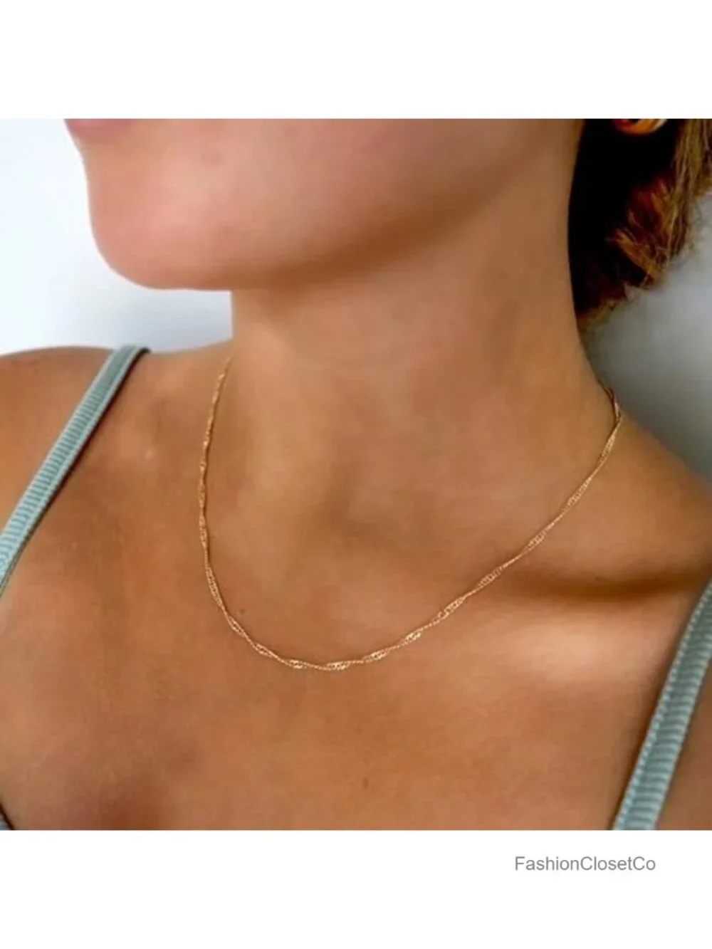 Layered Gold Plated Choker Necklace Set Dainty Coin Star Pearl Pendant